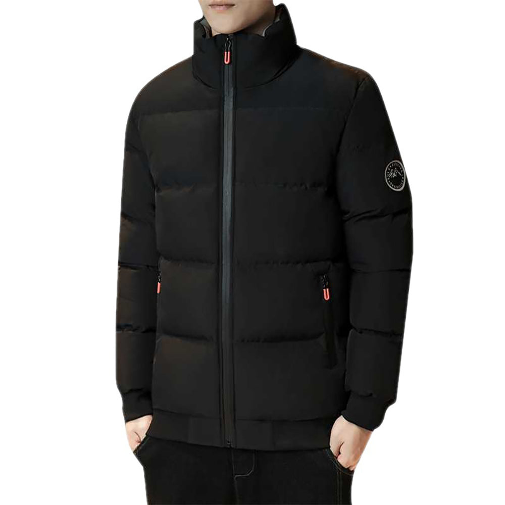 Men Mock Collar Puffer Jacket