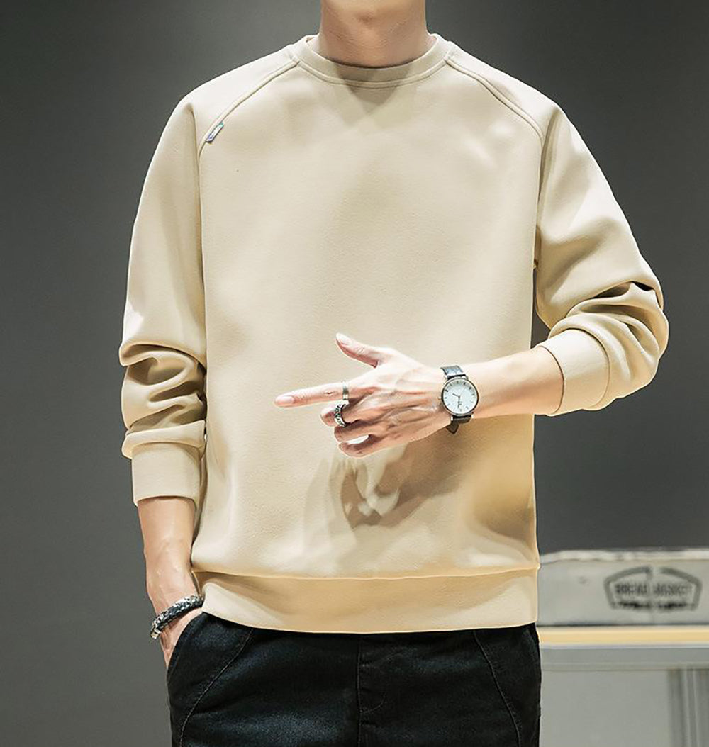 Men Round Neck Regular Regular Sweatshirt
