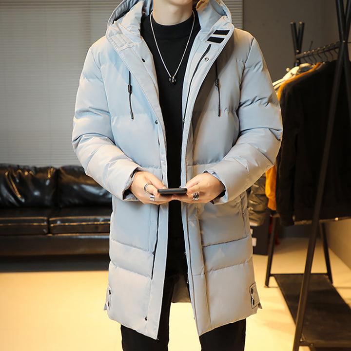 Men Open Front Hooded Jacket