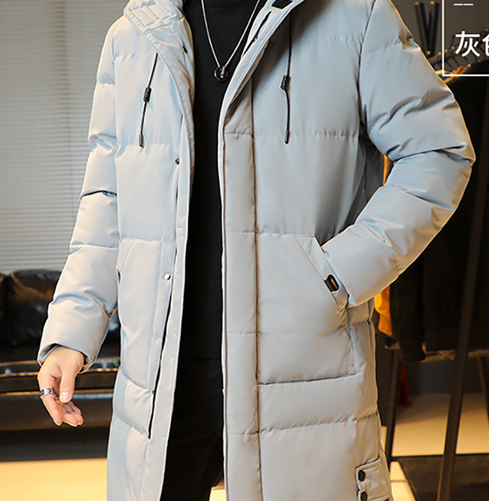 Men Open Front Hooded Jacket