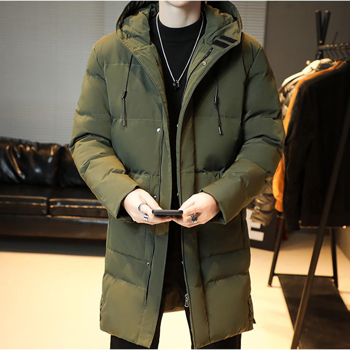 Men Hooded Longline Puffer Jacket