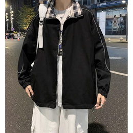 Men Spread Collar Insulator Open Front Jacket