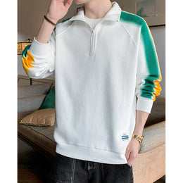 Men Colourblocked Long Sleeves Sweatshirt