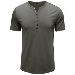 Men Henley Neck T-shirt
