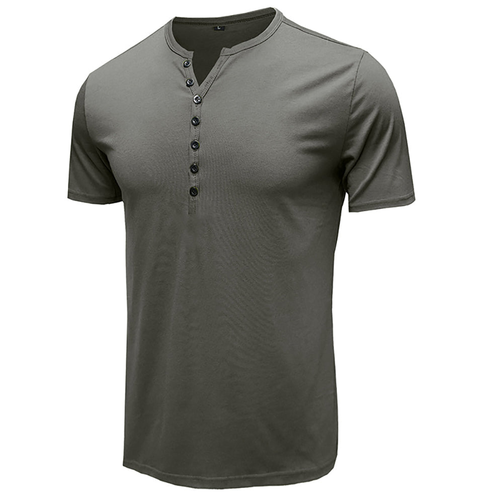 Men Henley Neck T-shirt