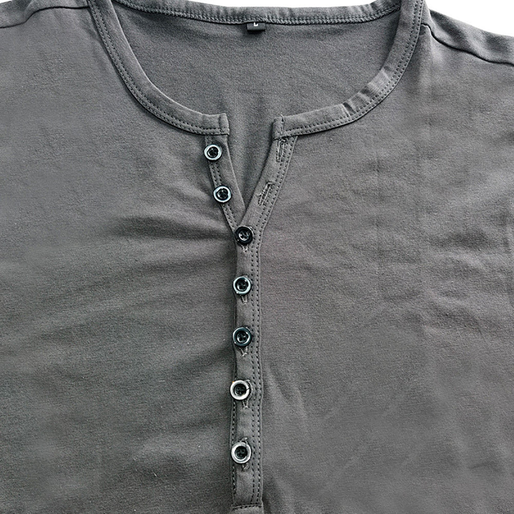 Men Henley Neck T-shirt
