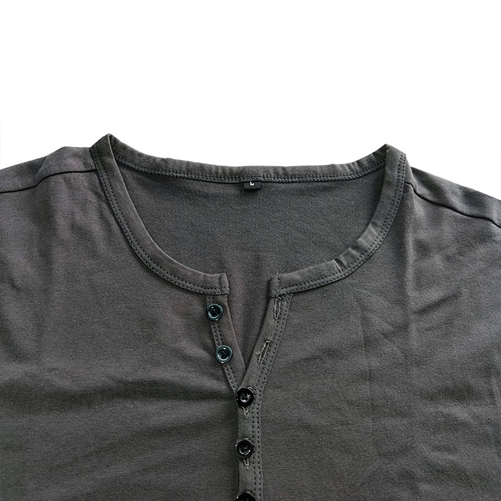 Men Henley Neck T-shirt