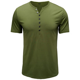 Men Henley Neck T-shirt