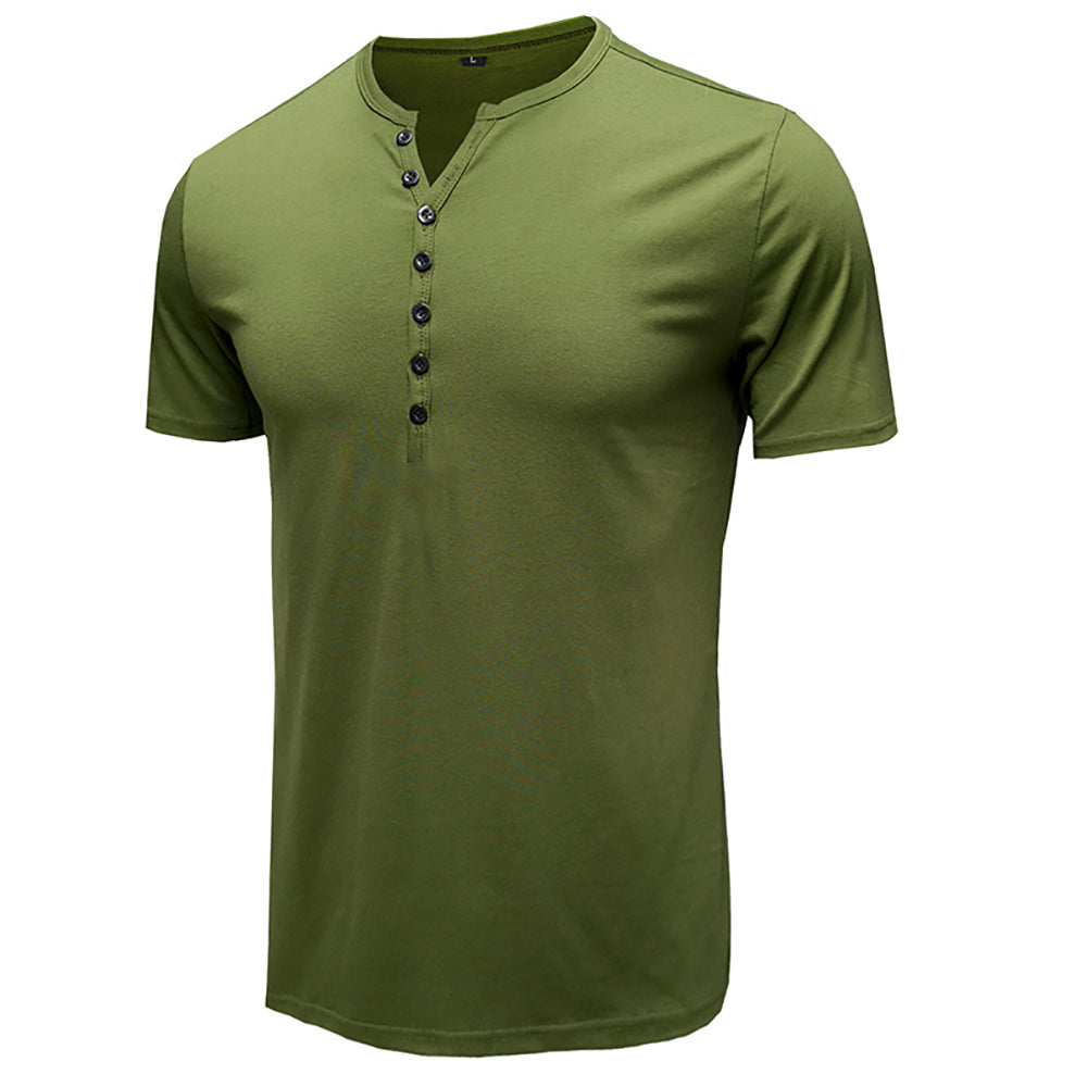 Men Henley Neck T-shirt
