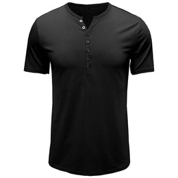 Men Henley Neck T-shirt