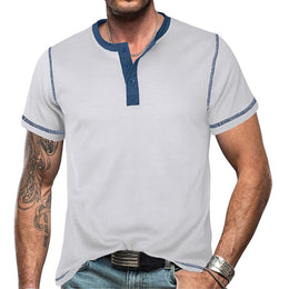Men Henley Neck T-shirt