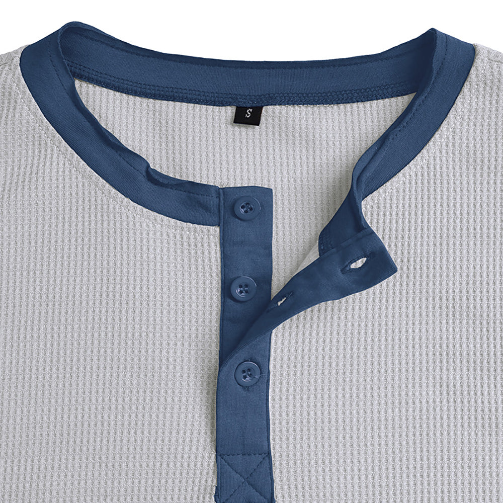 Men Henley Neck T-shirt