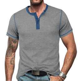 Men Henley Neck T-shirt