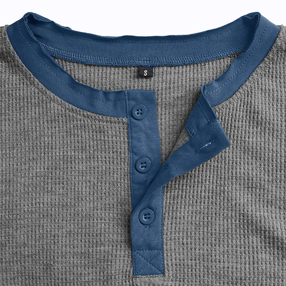 Men Henley Neck T-shirt