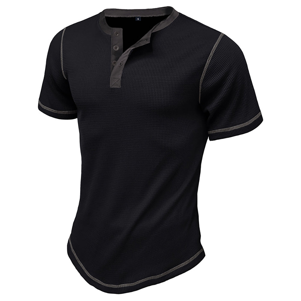 Men Henley Neck T-shirt