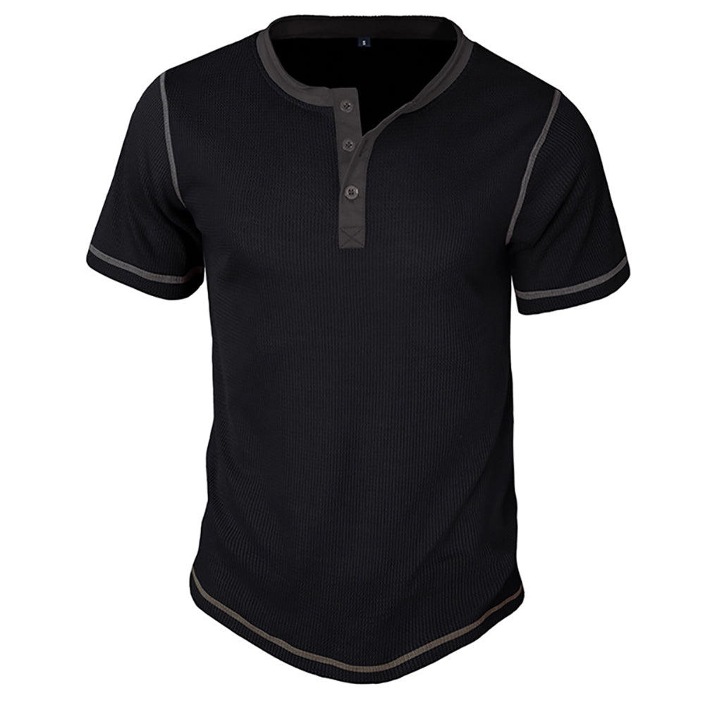 Men Henley Neck T-shirt