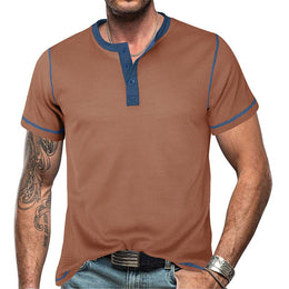 Men Henley Neck T-shirt