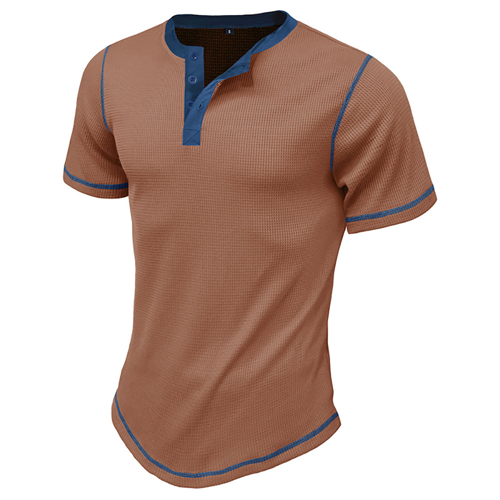 Men Henley Neck T-shirt