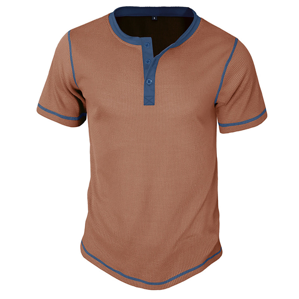 Men Henley Neck T-shirt