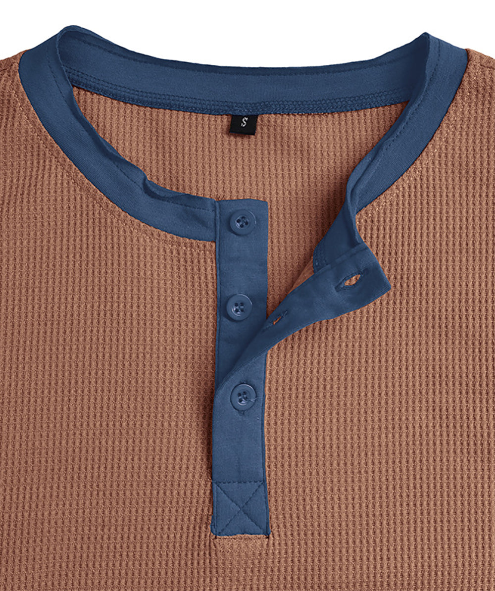Men Henley Neck T-shirt