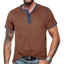 Men Henley Neck T-shirt