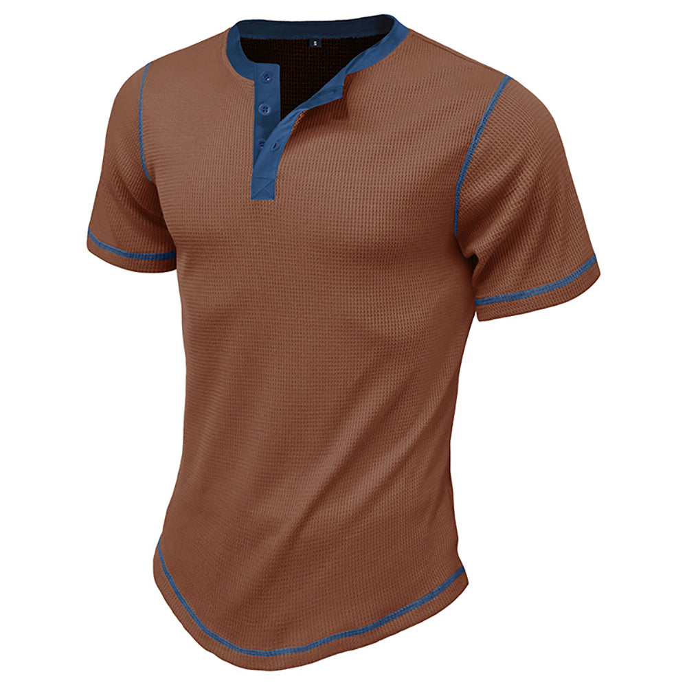 Men Henley Neck T-shirt