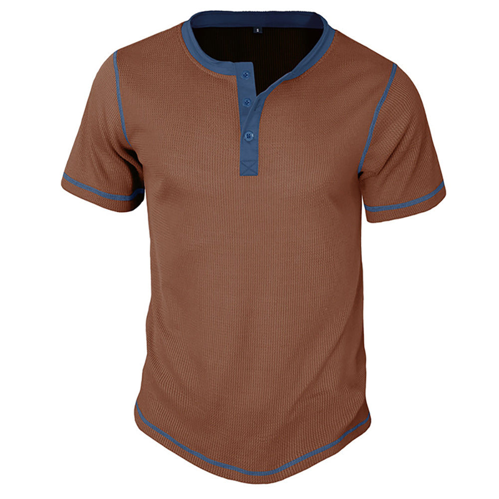 Men Henley Neck T-shirt
