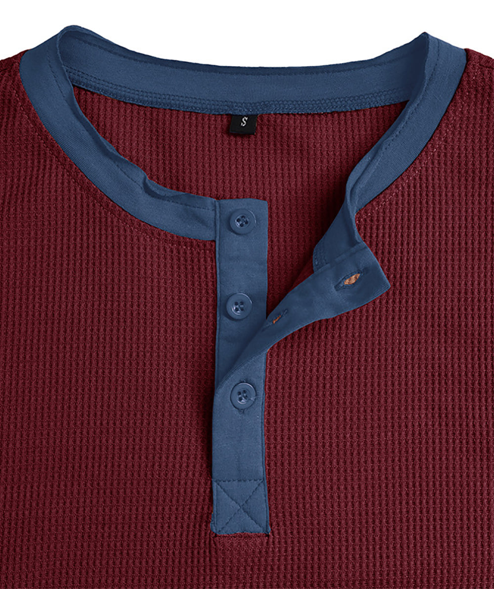 Men Henley Neck T-shirt
