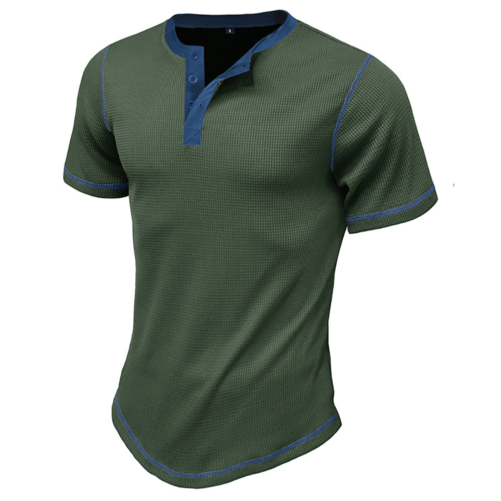 Men Henley Neck T-shirt