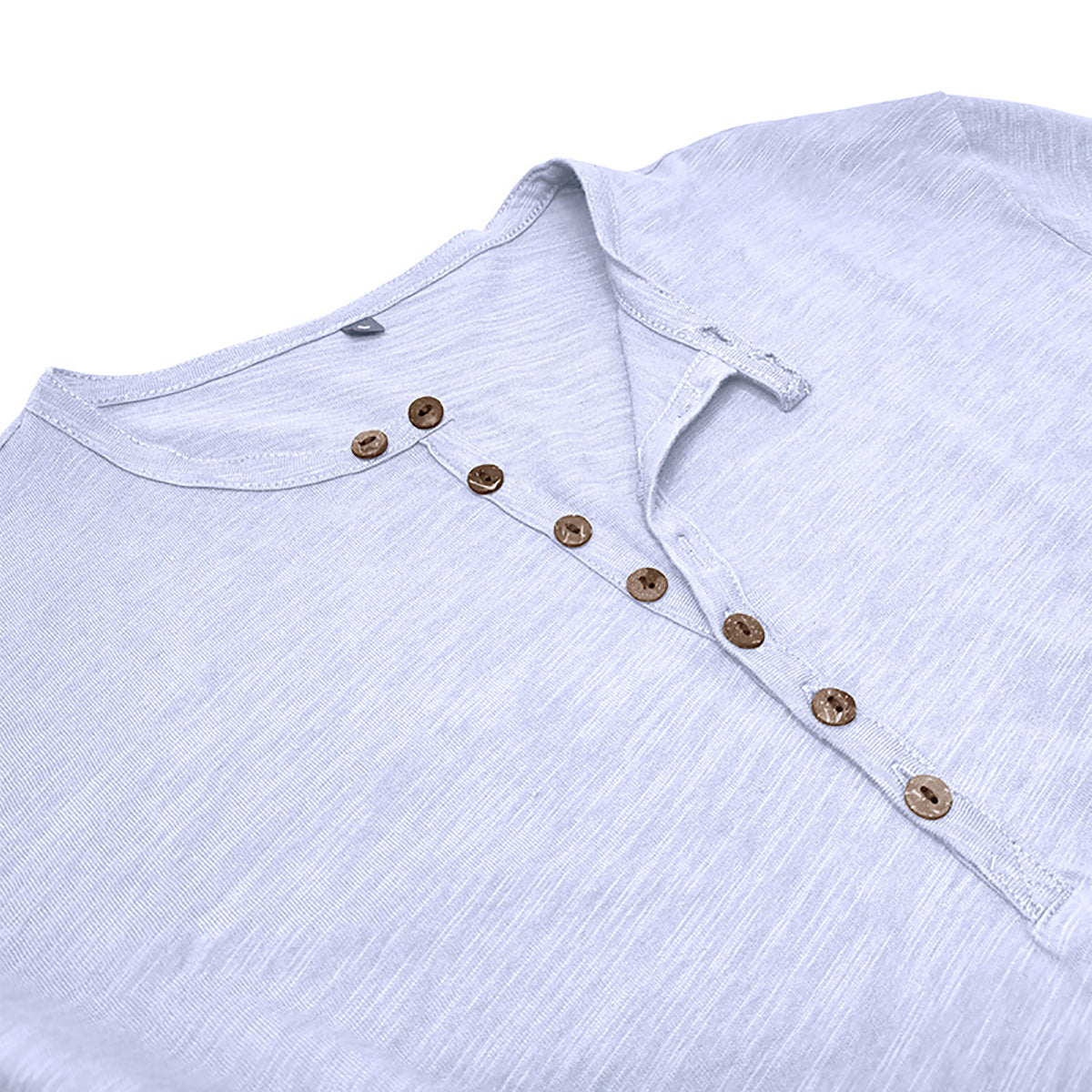 Men Solid Henley Neck T-shirt