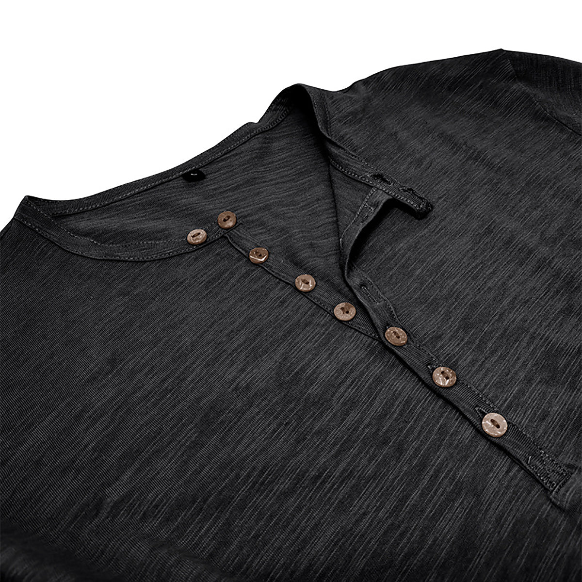 Men Solid Henley Neck T-shirt