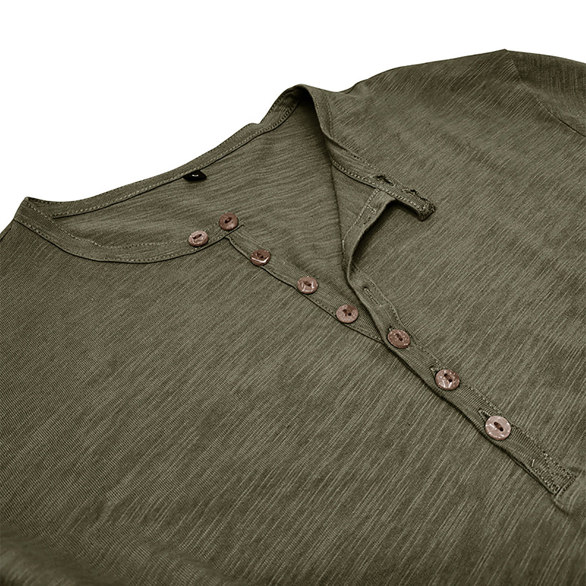 Men Solid Henley Neck T-shirt