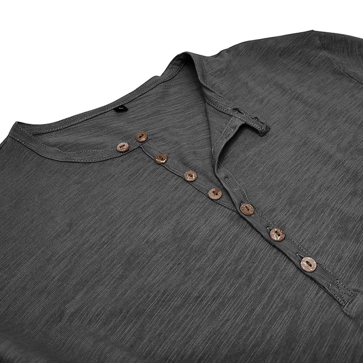 Men Solid Henley Neck T-shirt