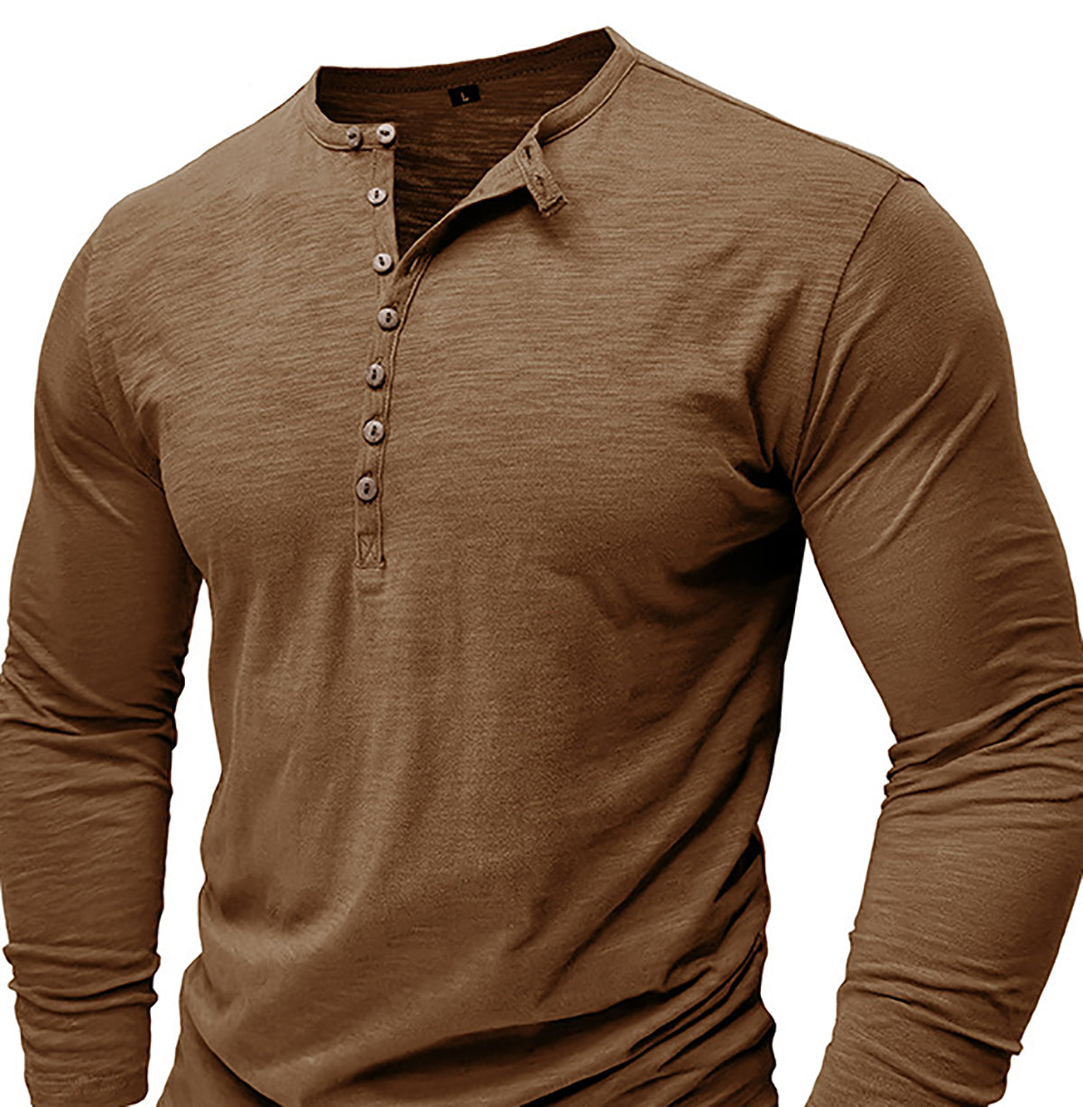 Men Solid Henley Neck T-shirt
