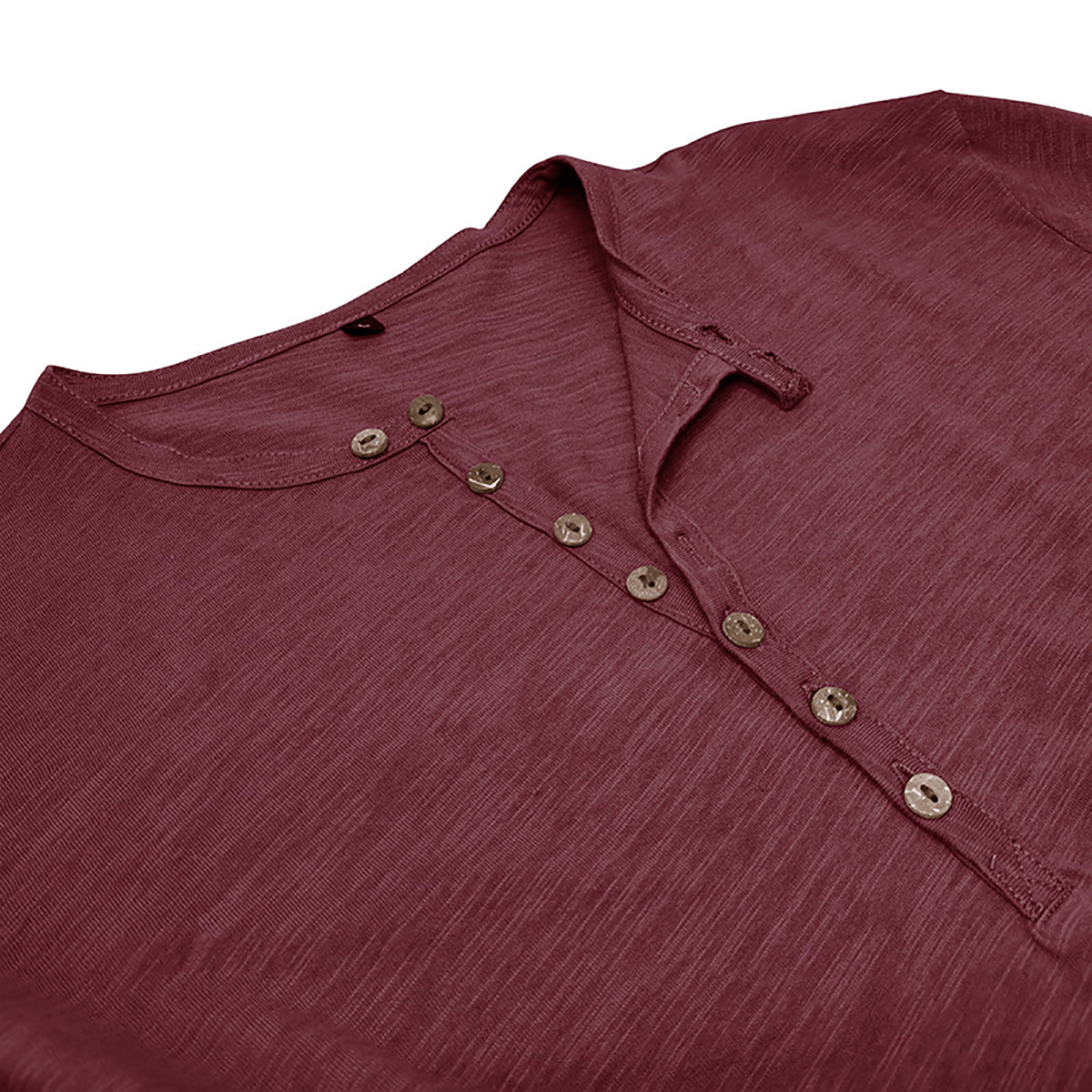 Men Solid Henley Neck T-shirt