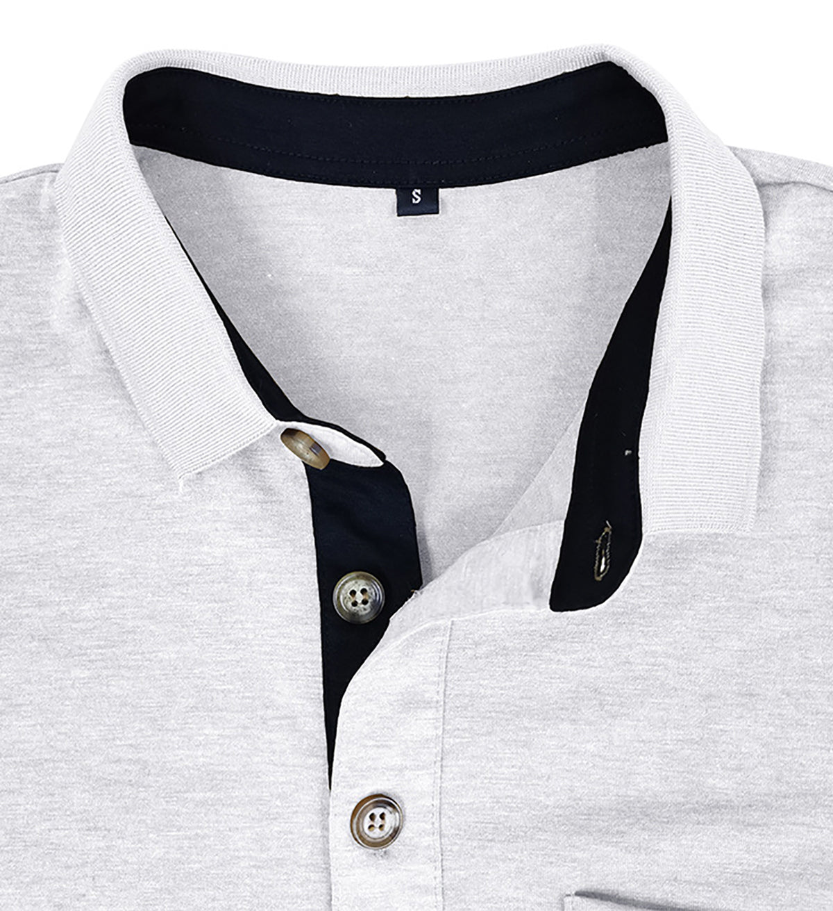 Men Solid Polo Collar Cotton T-shirt