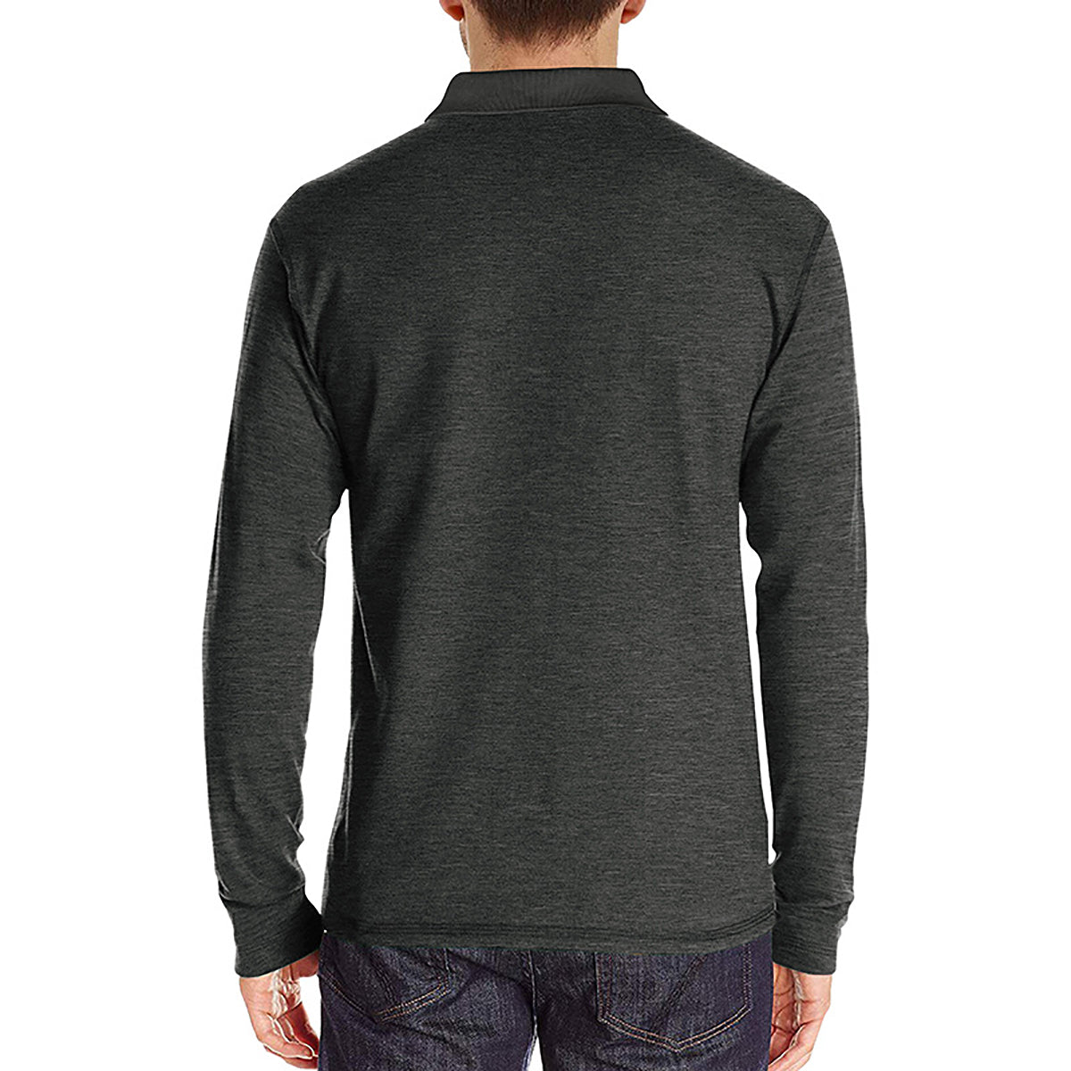 Men Solid Polo Collar Cotton T-shirt