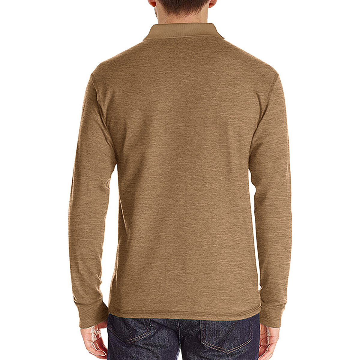 Men Solid Polo Collar Cotton T-shirt