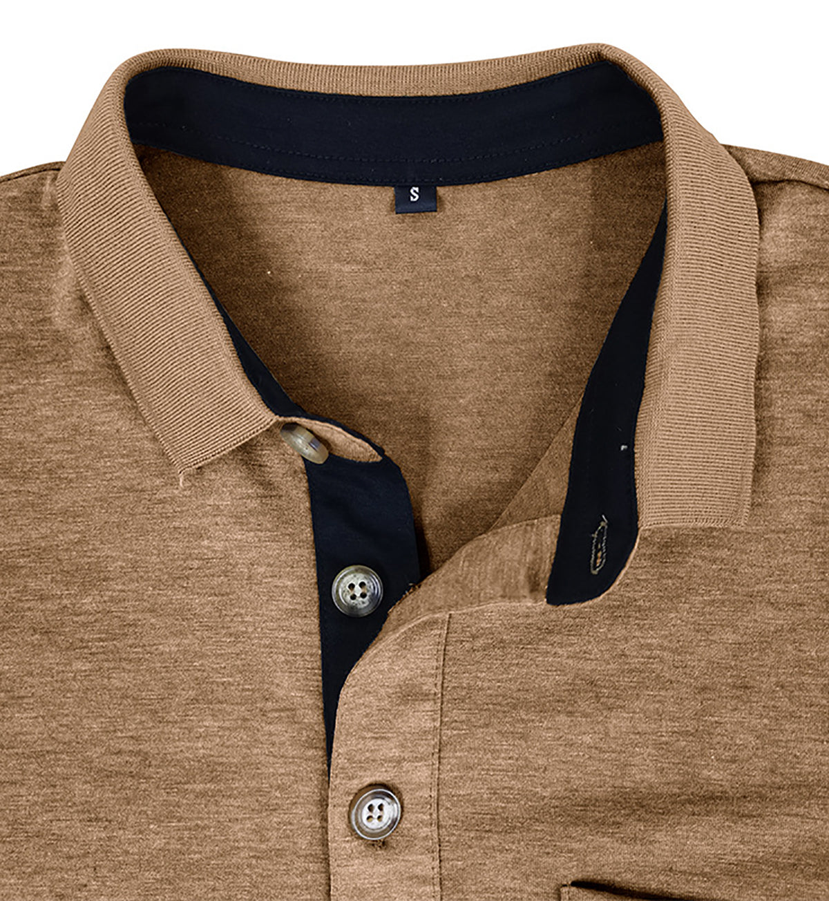 Men Solid Polo Collar Cotton T-shirt