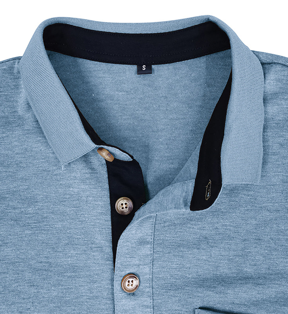 Men Solid Polo Collar Cotton T-shirt
