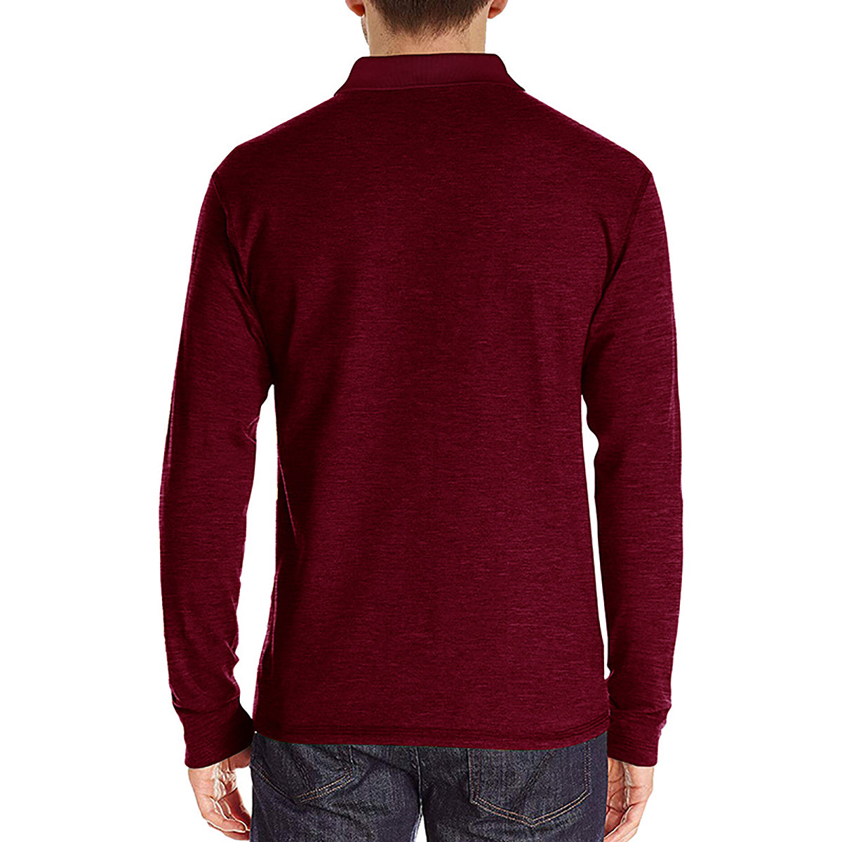 Men Solid Polo Collar Cotton T-shirt