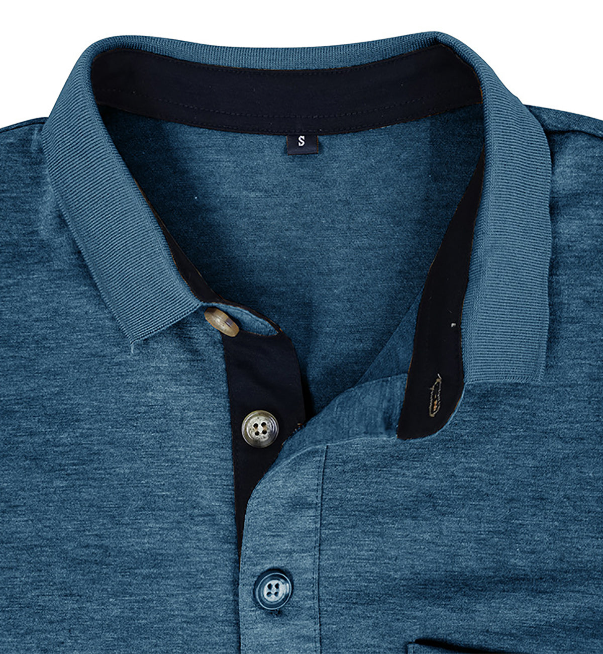 Men Solid Polo Collar Cotton T-shirt