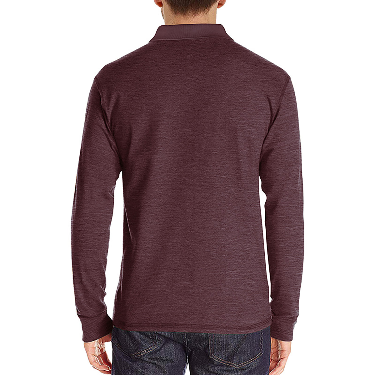 Men Solid Polo Collar Cotton T-shirt