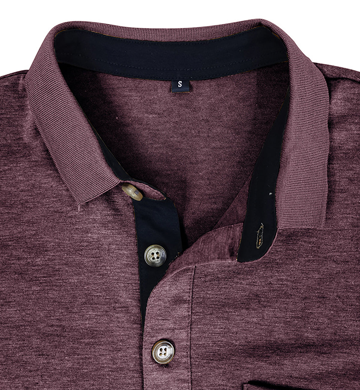 Men Solid Polo Collar Cotton T-shirt