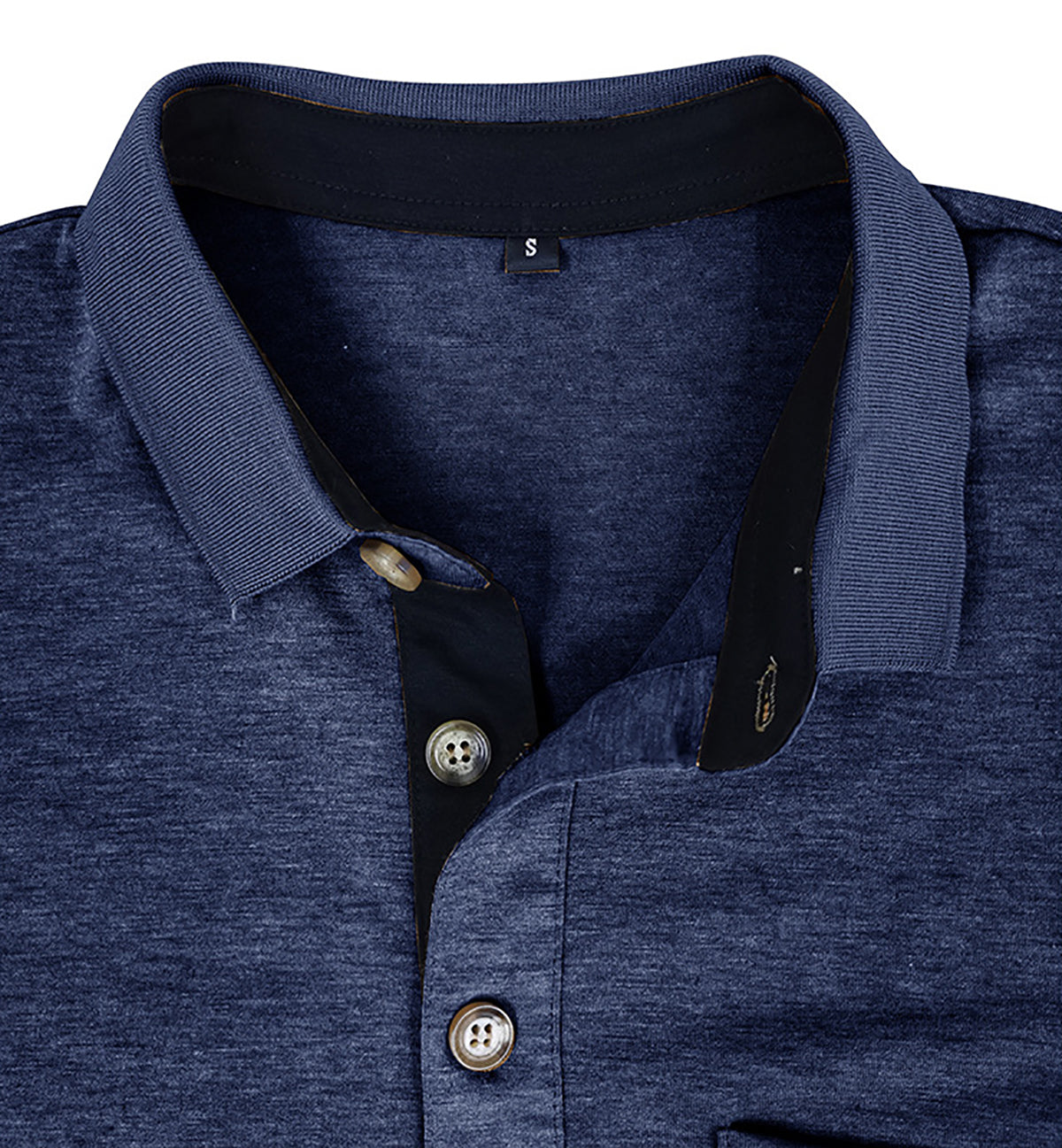 Men Solid Polo Collar Cotton T-shirt