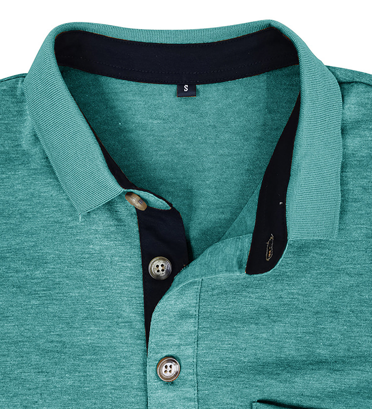 Men Solid Polo Collar Cotton T-shirt