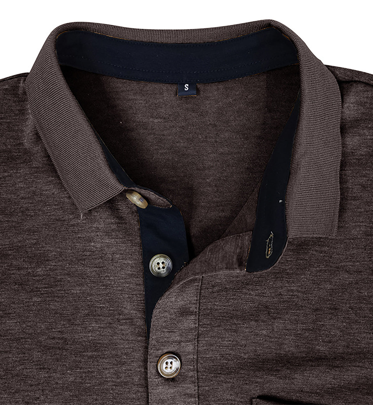 Men Solid Polo Collar Cotton T-shirt