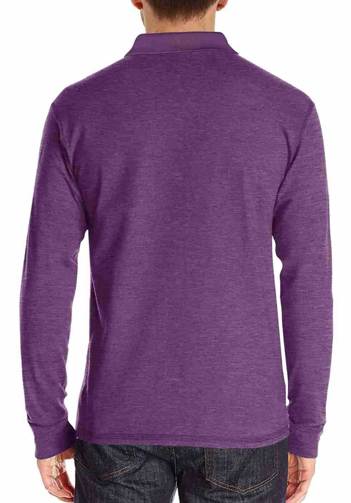 Men Solid Polo Collar Cotton T-shirt