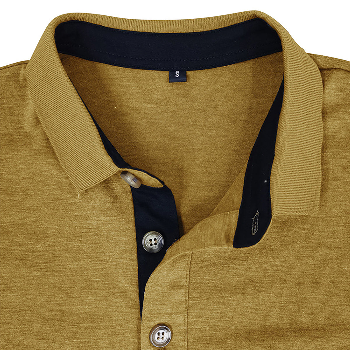 Men Solid Polo Collar Cotton T-shirt