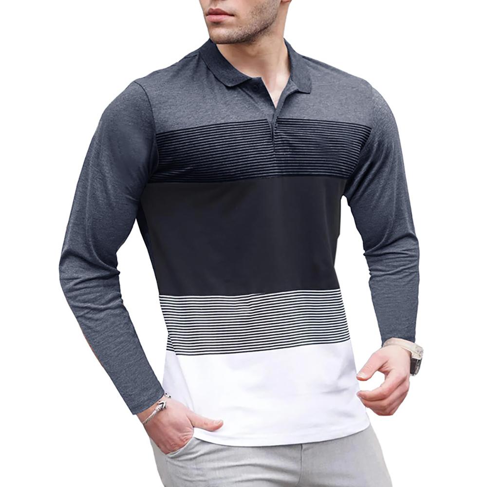 Men Colourblocked Polo Collar T-shirt